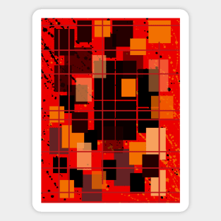 Abstract Red and Yellow Magnet